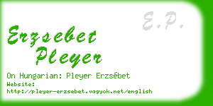 erzsebet pleyer business card