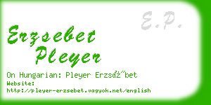 erzsebet pleyer business card